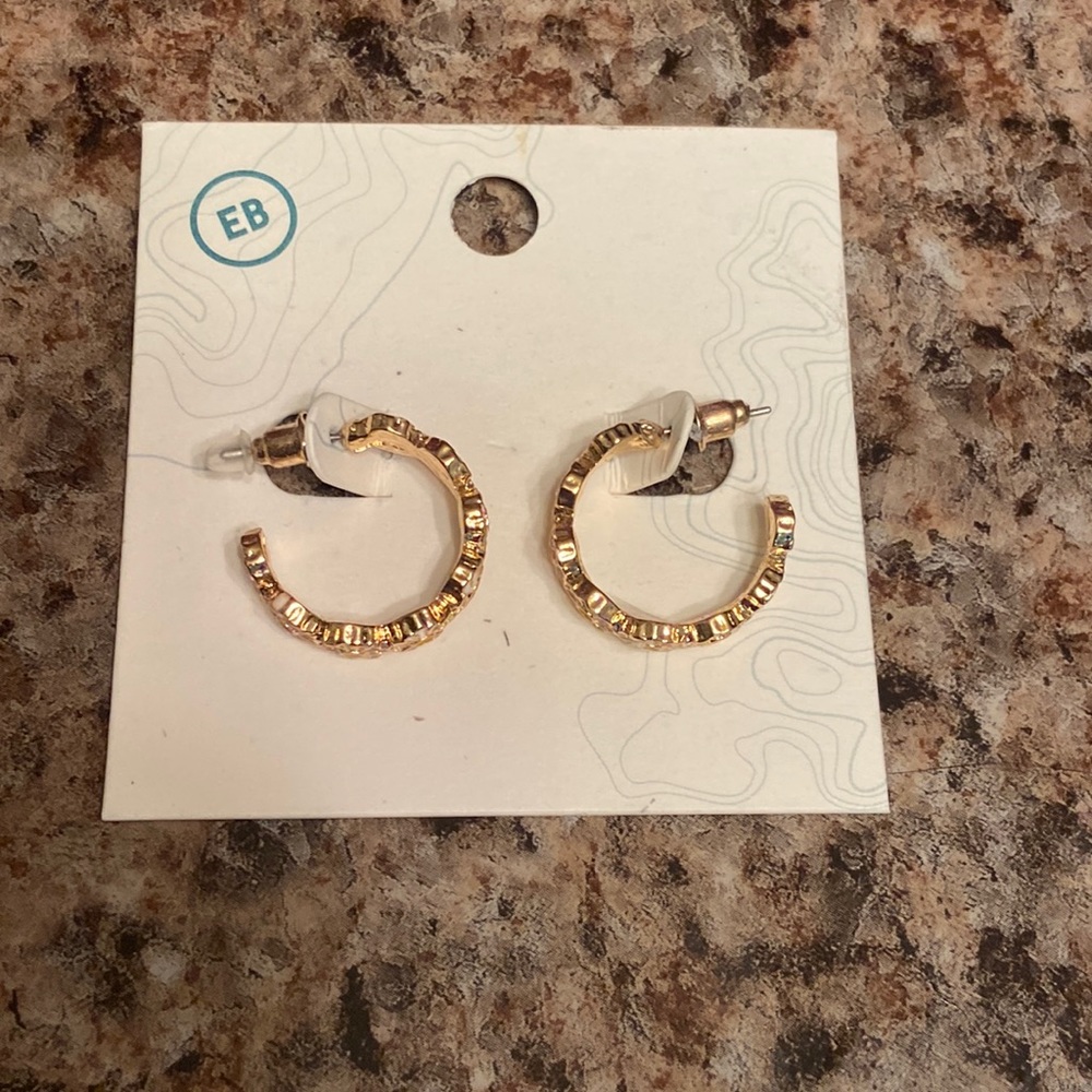 New Earthbound trading Company Daisy hoop earrings